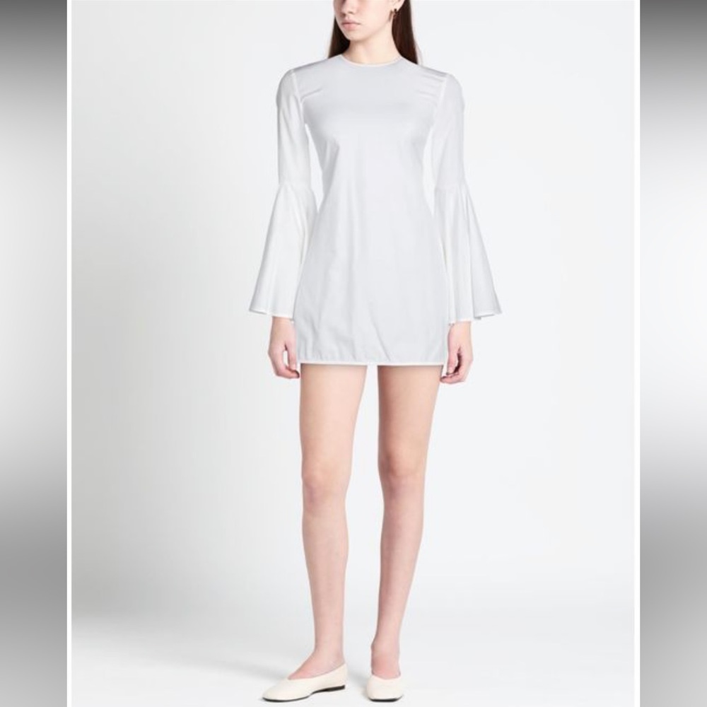 Ellery Crepe Mini Dress in white Size Small